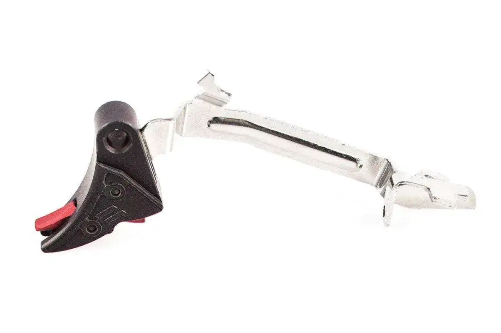 ZEV CFTPROBARSMBR Pro Trigger BAR Kit with Red Safety Compatible with Glock 17, 17L, 19, 23, 24, 26, 27, 34, 35 Gen 1-4 Curved