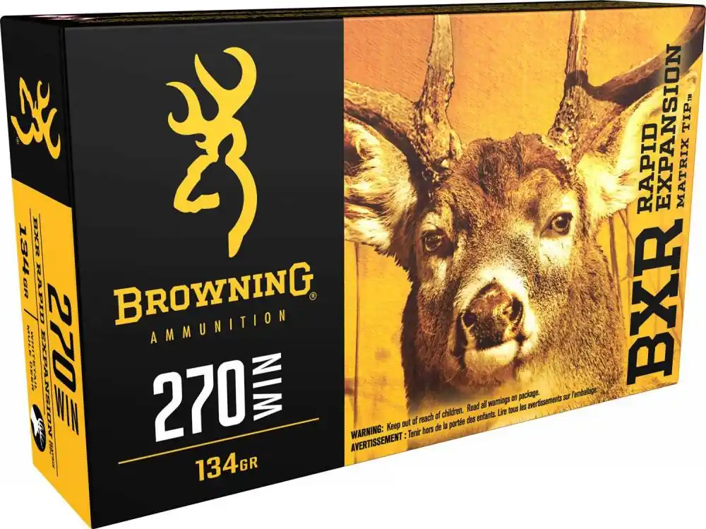 Browning Ammo B192102701 BXR 270 Win 134 gr Matrix Tip 20 Round Box
