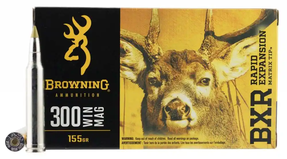 Browning Ammo B192103001 BXR 300 Win Mag 155 gr Matrix Tip 20 Round Box