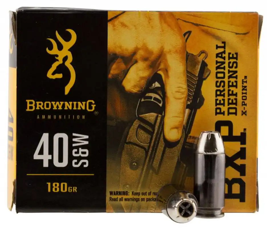 Browning Ammo B191700401 BXP 40 S&W 180 gr Hollow Point (HP) 20 Round Box