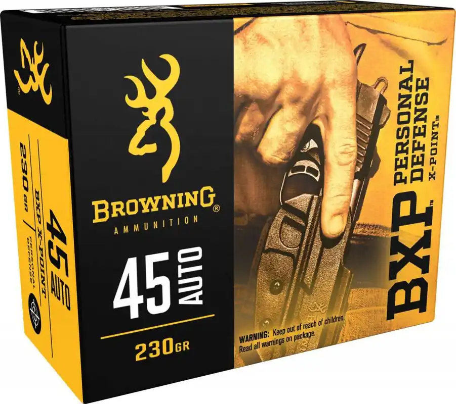 Browning Ammo B191700451 BXP 45 ACP 230 gr Hollow Point (HP) 20 Round Box