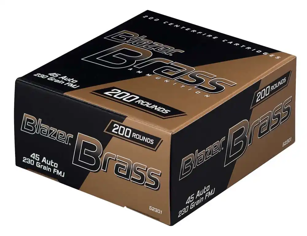 CCI 52301 Blazer Brass 45 ACP 230 gr Full Metal Jacket (FMJ) 200 Round Box