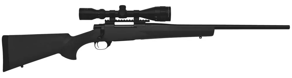 Howa HGK61207+ Hogue Gameking Scope Pkg 22-250 Rem 5+1 22" Black Fixed Hogue Pillar-Bedded Overmolded Stock Blued Right Hand