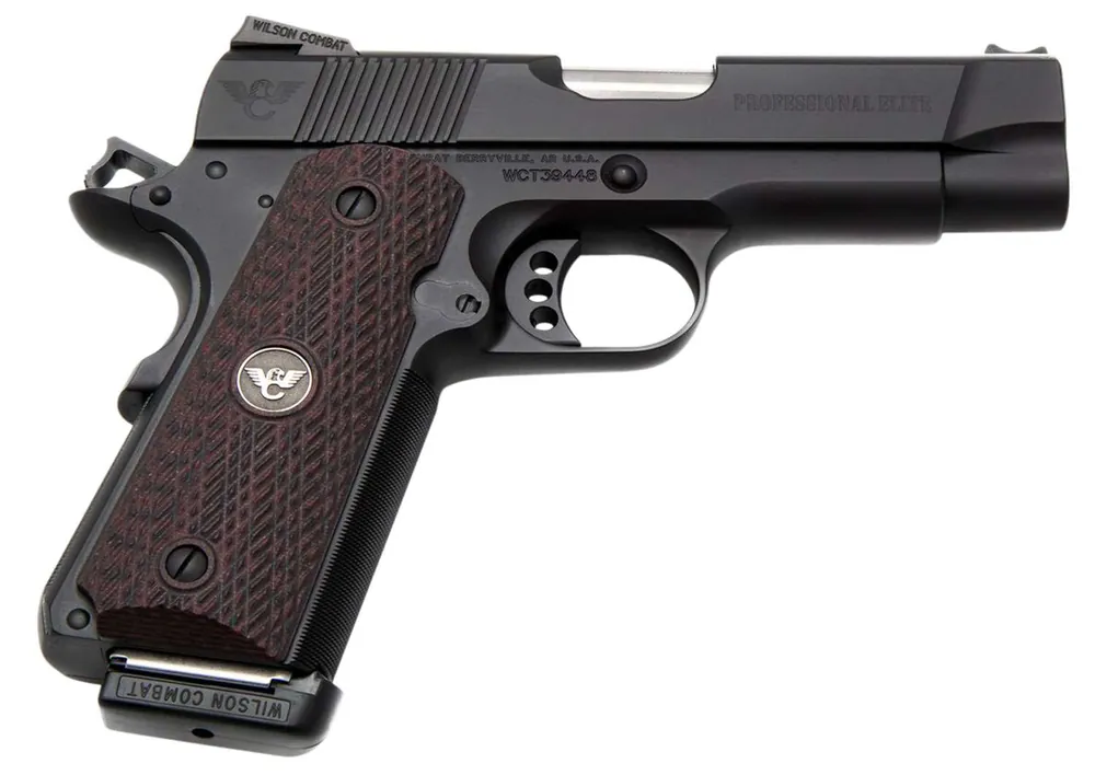 Wilson Combat PROEPR45 1911 Professional Elite 45 ACP 4" 8+1 Black, Black Cherry G10 Grip
