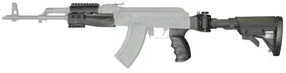 Advanced Technology B2401250 Strikeforce Stock Package Adj 6 Position Side Folding Destroyer Gray Synthetic for AK-47
