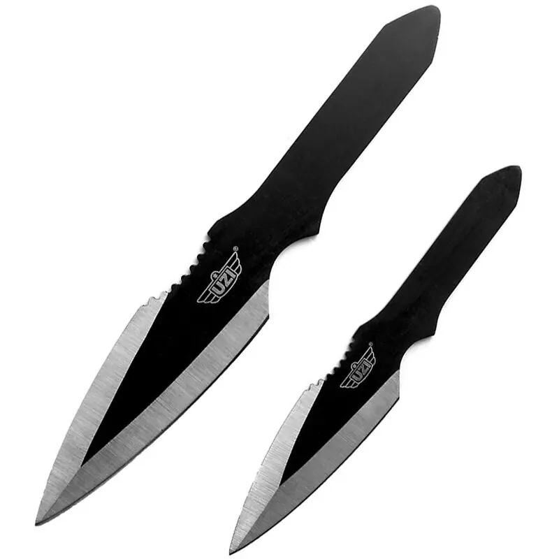 Uzi Accessories UZKTRW002 Throwing Knives II Multiple Stainless Steel Flat Stainless Steel