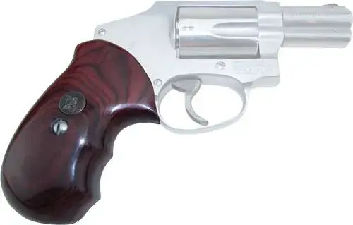 Pachmayr 63010 Renegade Laminate Revolver Grip Panels S&W J Frame Round Butt Smooth Wood Laminate Rosewood