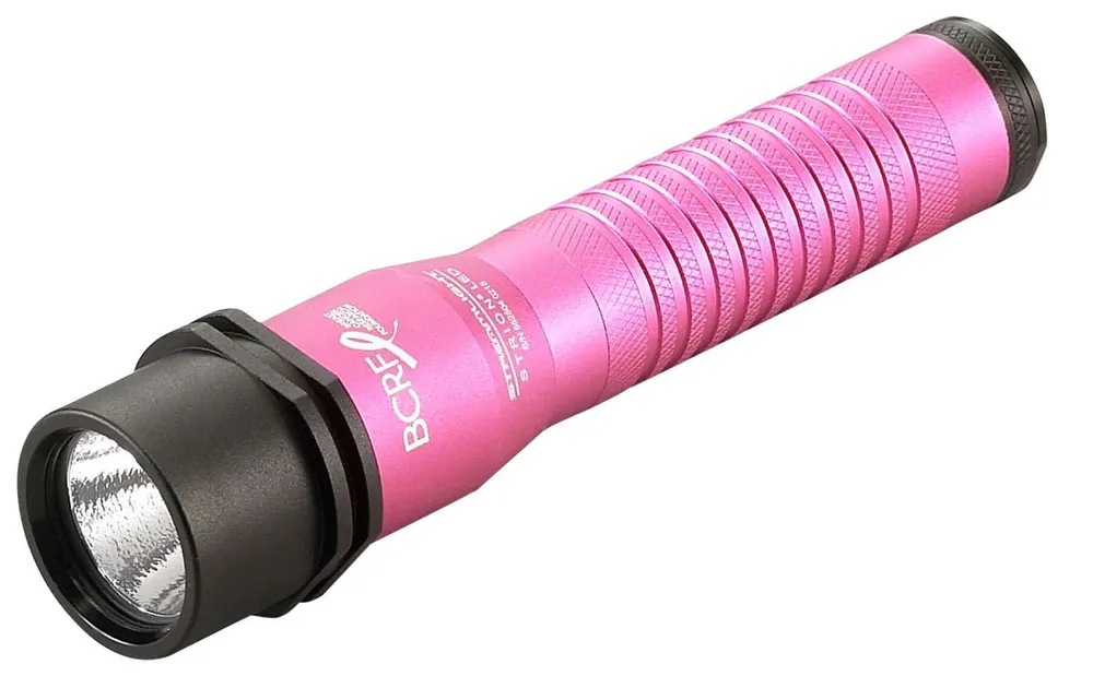 Streamlight 74361 Strion 375/175/80 Lumens C4 LED Aluminum Pink Lithium Ion with 120V AC/12V DC Smart Charger & PiggyBack Holder