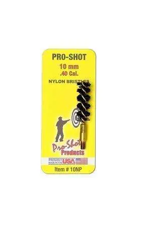 Pro-Shot 10NP Nylon Bore Brush .40 Cal,10mm Pistol 8-32 1.75"