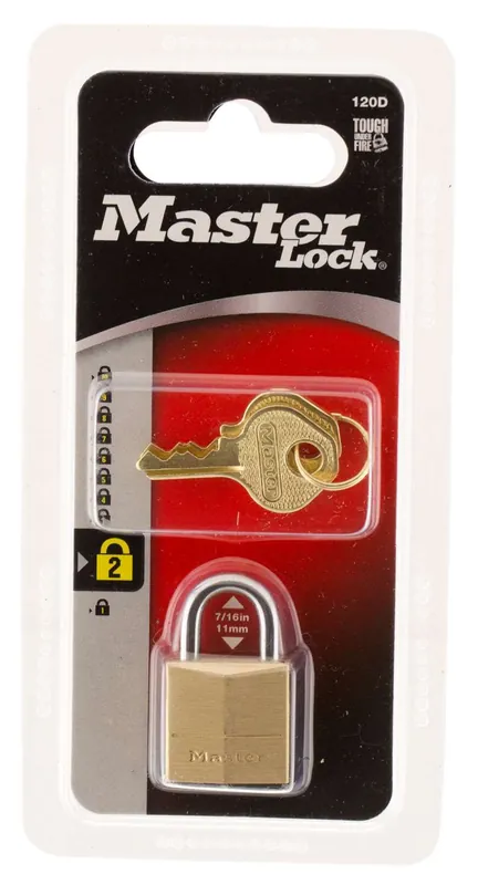 Master Lock 120D Padlock Keyed Brass