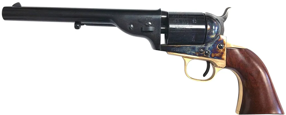 Taylors and Company 0922 1872 Open-Top 45 Colt (LC) 6 Round 7.50" Blued Case Hardened Walnut Navy Sized Grip