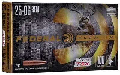 Federal P2506H Premium 25-06 Rem 100 gr Barnes Triple-Shock X 20 Round Box
