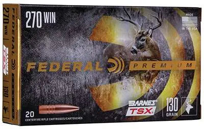 Federal P270L Premium 270 Win 130 gr Barnes Triple-Shock X 20 Round Box