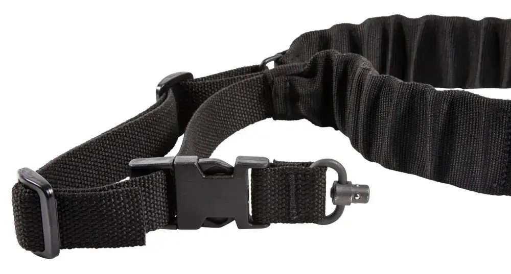 Blue Force Gear UDC200BGPBBK UDC Sling 2" W x 35"-55" L Padded Bungee Single-Point Black Cordura w/Push Button Adaptor