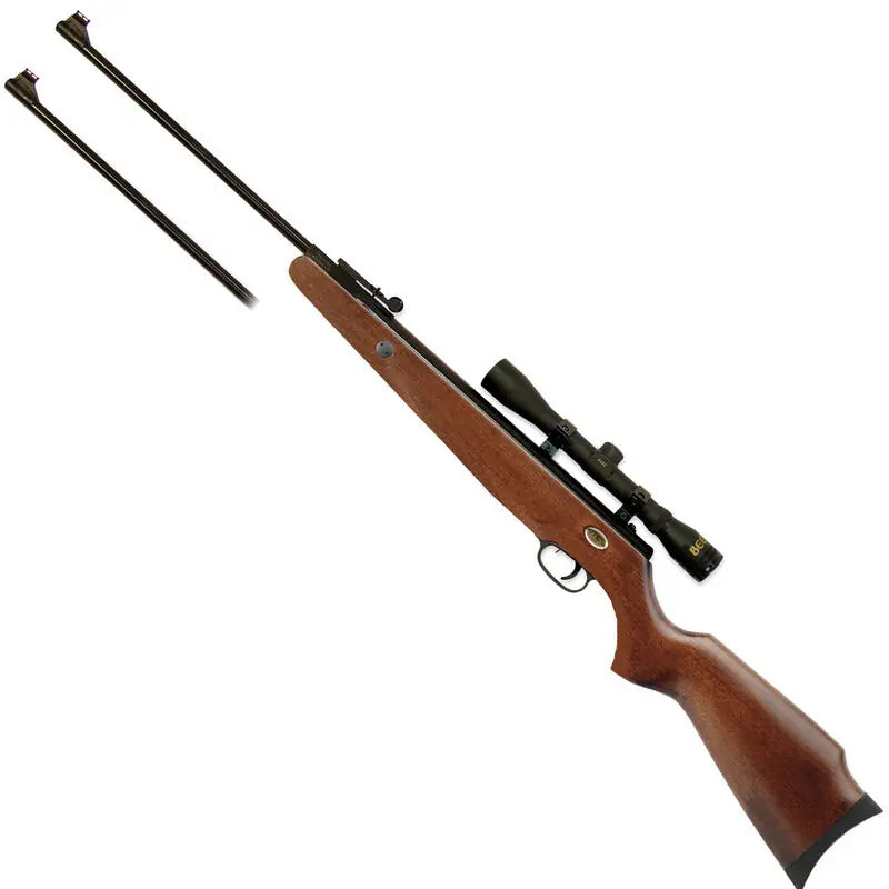 Beeman 1073GP Grizzly X2 Combo Gas Piston 177 Pellet,22 Pellet 1rd Black Hardwood Stock