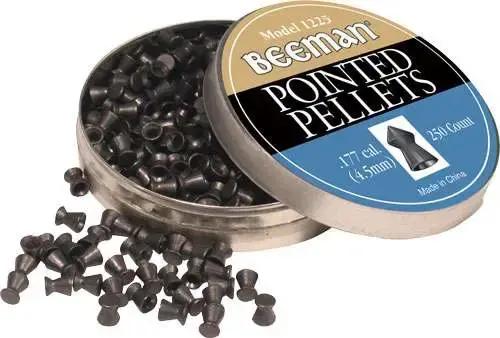 Beeman 1225 Pointed .177 Pellets .177 Pellet Lead Belted/Pointed 250 Per Tin