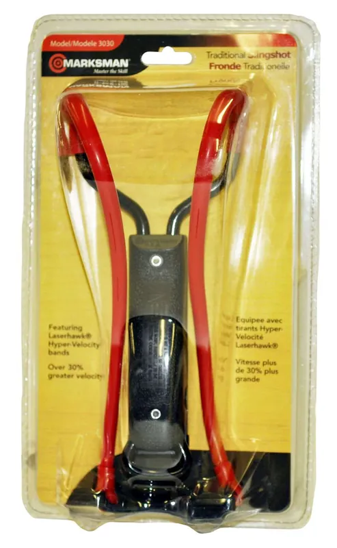 Marksman 3030 Laserhawk Talon Grip Slingshot Black Steel Frame w/Rubber Tubing