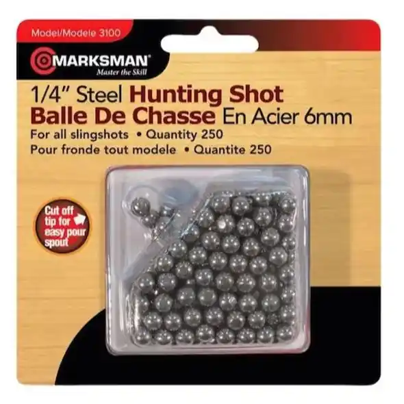 Marksman 3100 Slingshot Steel Shot 1/4" 250 Pack