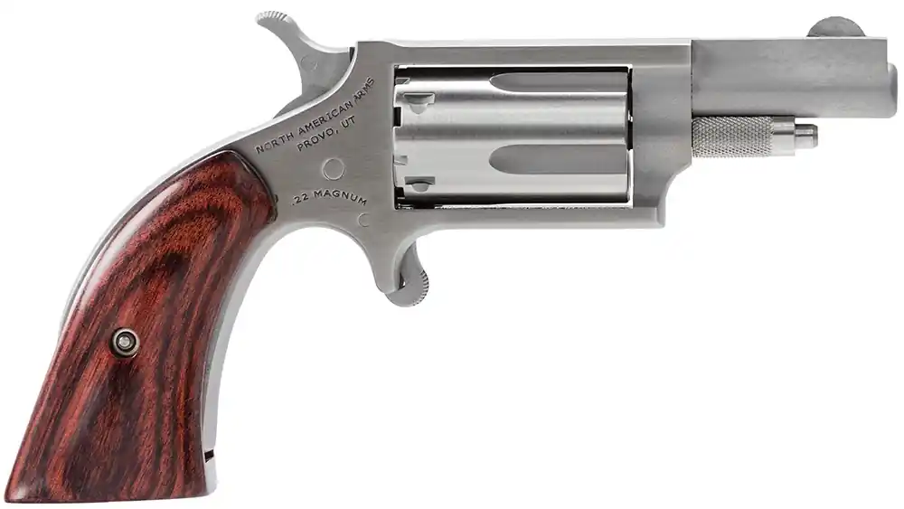 NAA 22MSGBG Mini-Revolver 22 Mag 5rd 1.13" Stainless Steel, Wood Boot Grip