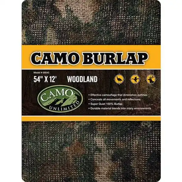 Camo Systems 9540 Burlap Woodland 54" x 12'