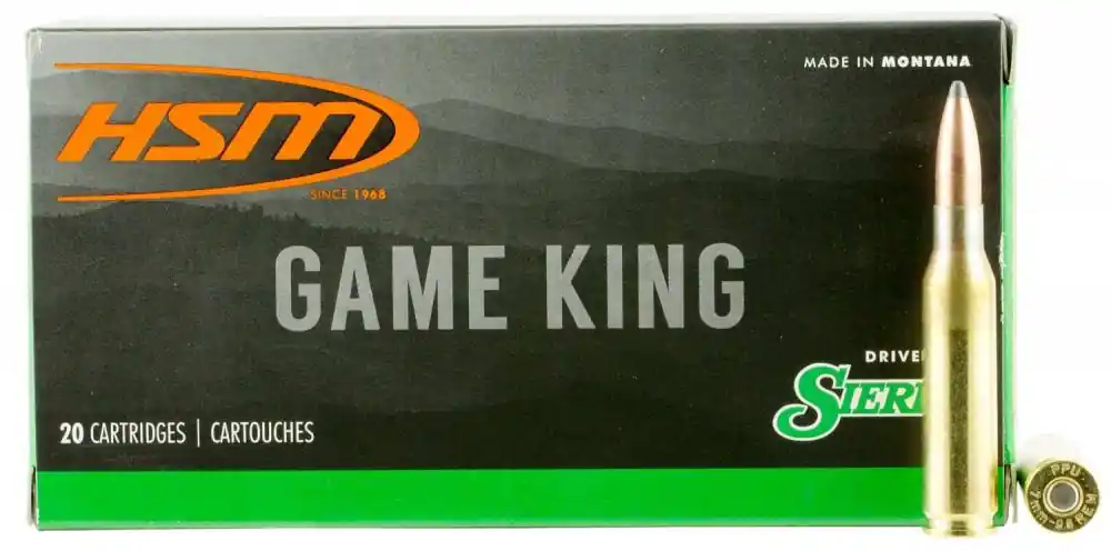 HSM 7MM087N Game King 7mm-08 Rem 140 gr Spitzer Boat Tail (SBT) 20 Round Box