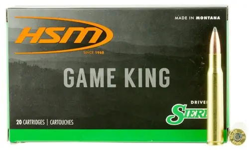 HSM 300641N Game King 30-06 Springfield 180 gr Spitzer Boat Tail (SBT) 20 Round Box
