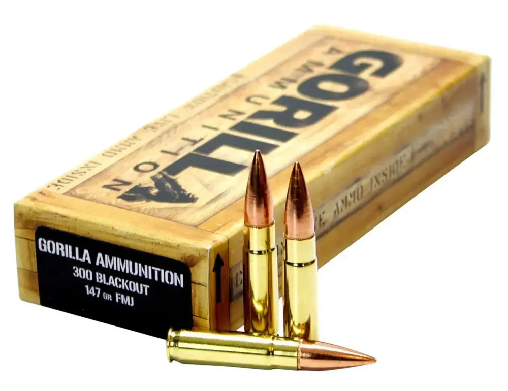 Gorilla GA300147FMJ Gorilla Troop 300 Blackout 147 gr Full Metal Jacket 20 Round Box
