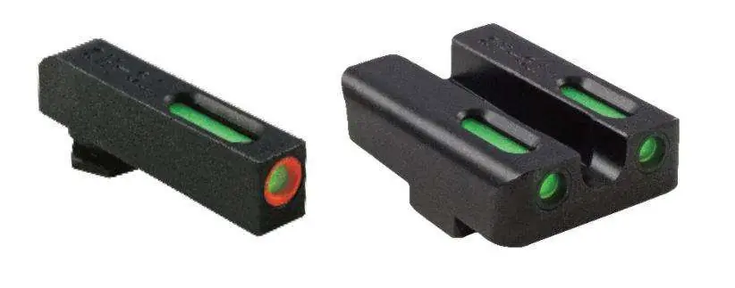 Truglo TG13RS3PC Brite-Site TFX Pro Day/Night Sights Ruger American Tritium/Fiber Optic Green w/Orange Outline Front U-Notch Green Rear Black
