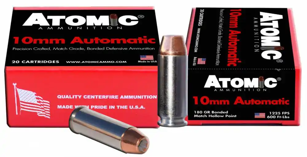 Atomic 00457 Pistol 10mm Auto 180 gr Bonded Match Hollow Point 20 Round Box