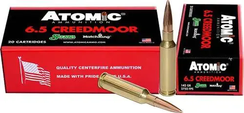 Atomic 00404 Rifle 6.5 Creedmoor 142 gr Hollow Point Match 20 Round Box