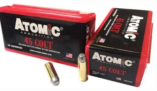 Atomic 00434 Pistol 45 Colt (LC) 200 gr Lead Round Nose Flat Point (LRNFP) 50 Round Box