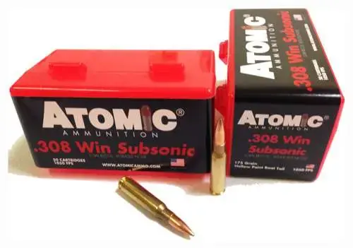 Atomic 00430 Rifle Subsonic 308 Win 175 gr SubSonic 50 Round Box