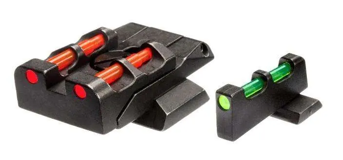 Hiviz M&P Front and Rear Sight S&W M&P Green/Red/White Front Green/Red/Black Rear Black