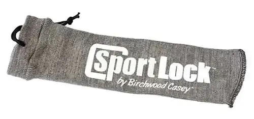 Birchwood Casey 06950 SportLock Silicone Gun Sleeve Handgun Gray Silicone-treated Cotton 15"