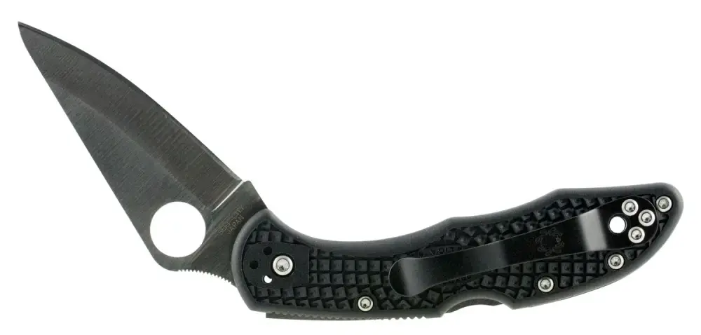 Spyderco C11PBK Delica 4 Lightweight 2.88" VG-10 Stainless Steel Clip Point FRN Black Handle Folding