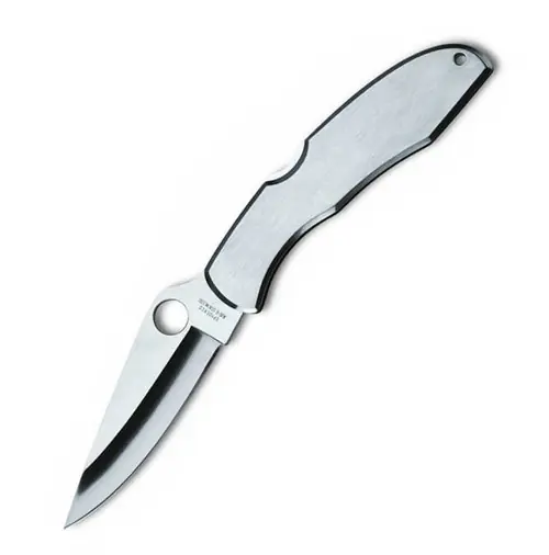 Spyderco C10P Endura II 3.88" VG-10 Stainless Steel Clip Point Stainless Handle Folding