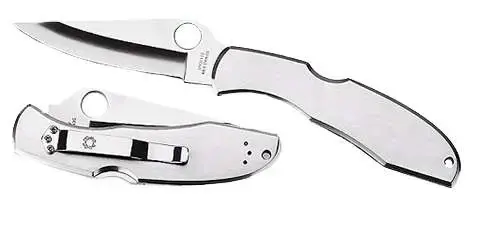 Spyderco C10S Endura II 3.75" VG-10 Stainless Steel Clip Point Stainless Handle Folding
