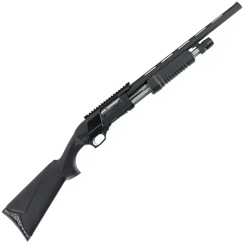 Hatfield US12P2 PAS with Short Rail 12 Gauge 20" 4+1 3" Matte Black Cerakote Black Synthetic Stock Right Hand