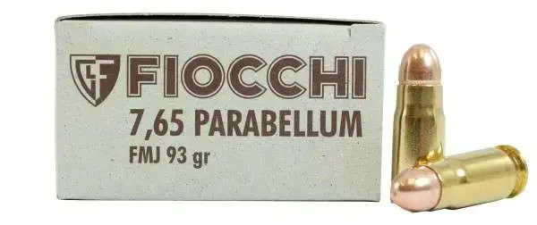 Fiocchi 765A Training Dynamics 30 Luger 7.65 Parabellum 93 gr Full Metal Jacket (FMJ) 50 Round Box