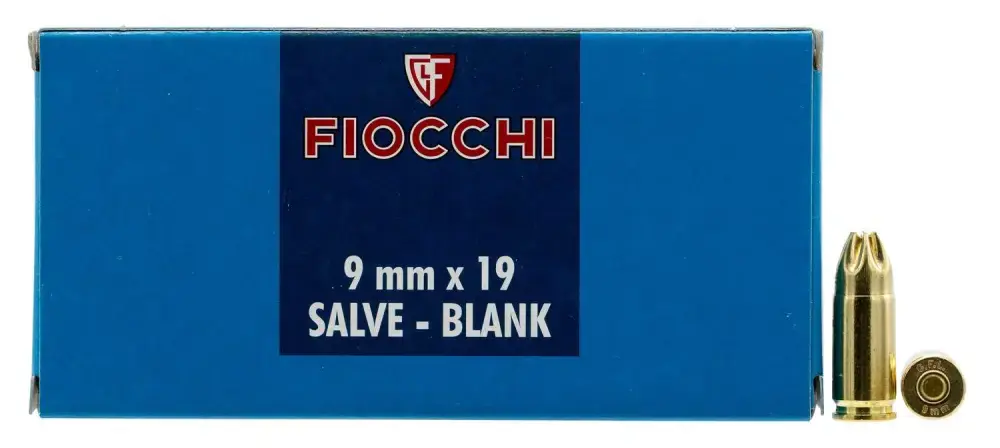 Fiocchi 9MMBLANK Pistol Blank 9mm Luger 50 Bx/ 20 Cs
