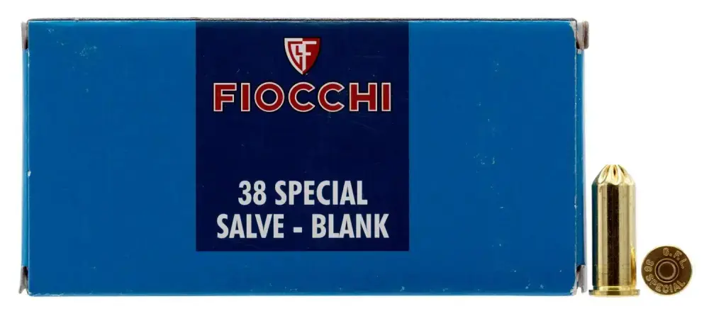 Fiocchi 38BLANK Pistol Blank 38 S&W Spl 50 Bx/ 20 Cs