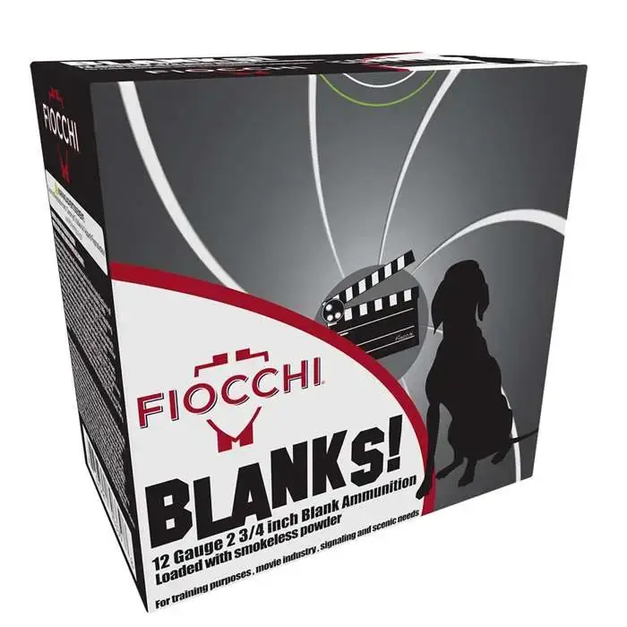 Fiocchi 12BLANK Shotgun Blank12 Gauge 2.75" 25 Bx/ 10 Cs
