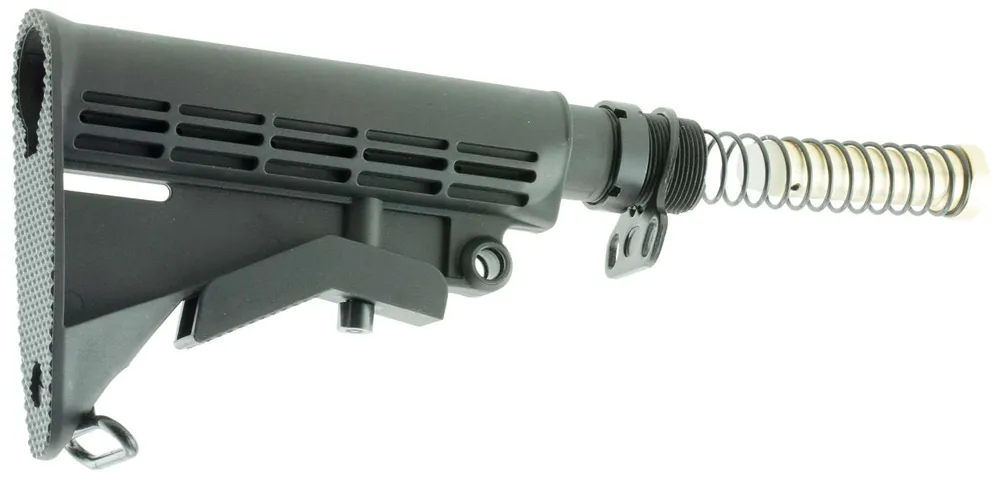 Aim Sports ARSTKCC AR Rifle Stock 6 Position Collapsible M4 Black Synthetic for AR15/M4 Mil-Spec