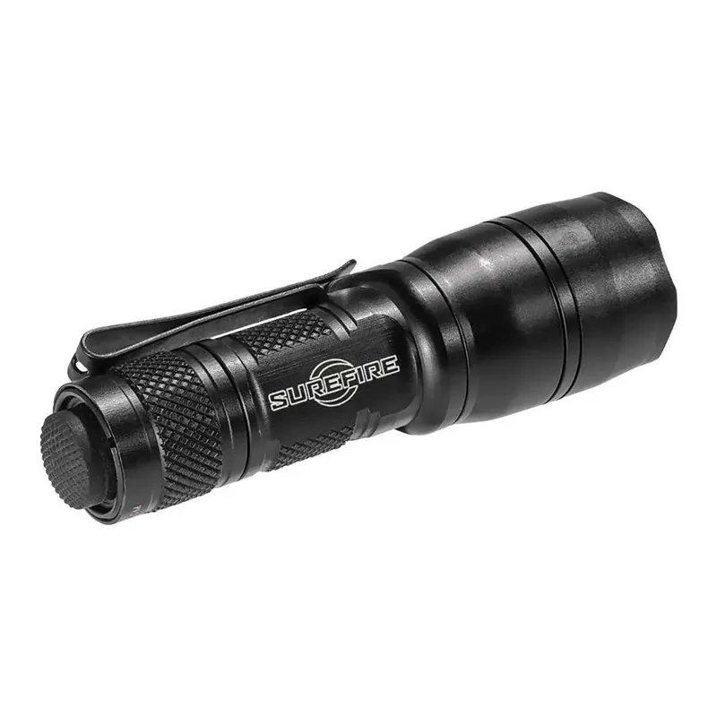 E1B WITH 14MM MAX VISION REFLECTOR, 3 VOLT, DUAL OUTPUT, 400/5 LUMENS, ALUM, BLACK TYPE III, CLICK SWITCH