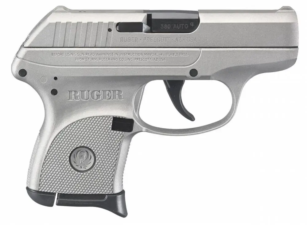 Ruger 3741 LCP *Sports South Exclusive 380 ACP 2.75" 6+1 Stainless Cerakote Savage Silver Cerakote Textured Grip/Frame Grip