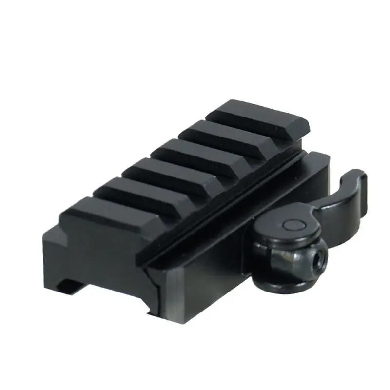 UTG Pro MNT-RSQD605 QD Lever Mount Adaptor and Riser 1-Piece 5 Slot Black Matte Anodized Finish