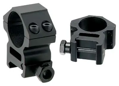 UTG RGWM25M4 Medinum Profile Rings Picatinny/Weaver 1" Medium Black Matte Anodized