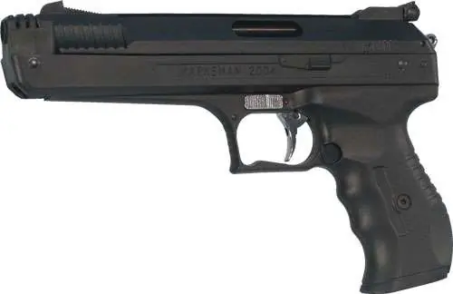 Beeman 2004 Deluxe Air Pistol .177 Pellet Post Front/Adj Rear Syn Grip/Frame Black