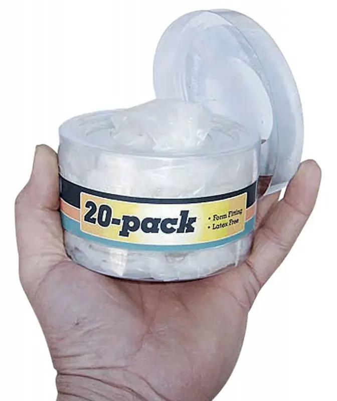 HME FF20 Form Fitting White Latex Free OSFA 20 Per Pack