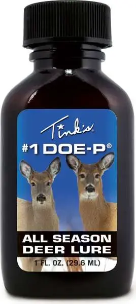 Tinks W6249 #1 Doe-P with Mini Bomb Liquid Doe Urine Lure Deer 1 oz